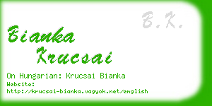 bianka krucsai business card